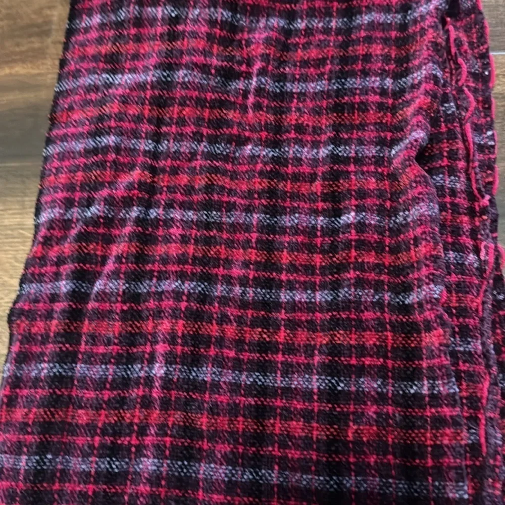 Plaid Winter Scarf With Fringe